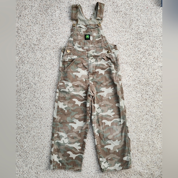 John Deere Other - John Deere Camo Kids Overalls in Green and Brown